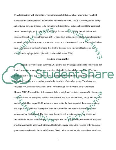 Prejudice and discrimination essay