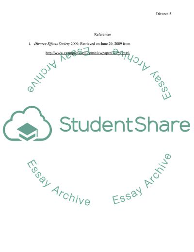 Divorce Effects Society