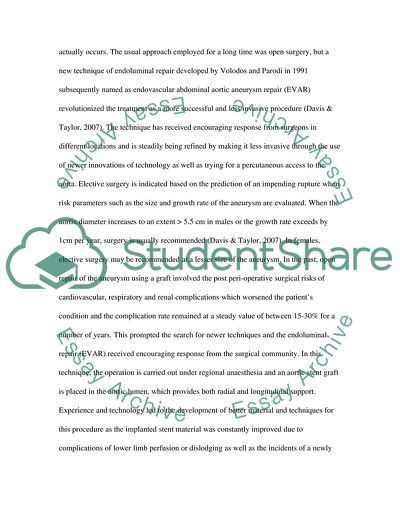 Predictive Factors of Complications Following Elective EVAR