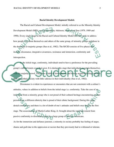 Racial Identity Development Models