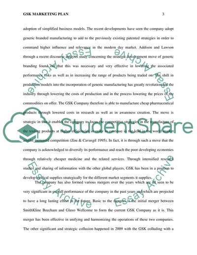 GlaxoSmithKline: The Shifting from Patented to Generic Drugs