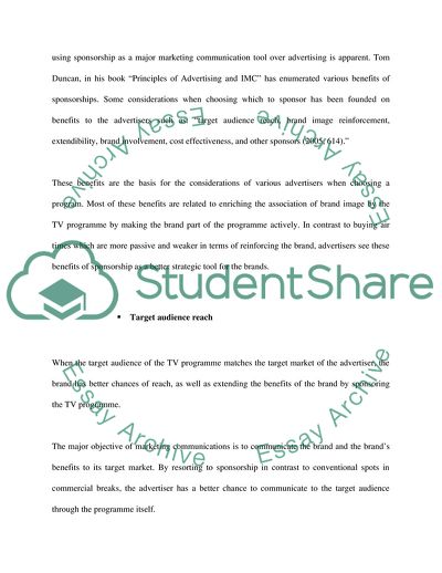 The Effectiveness of Television Program Sponsorship in the United Kingdom