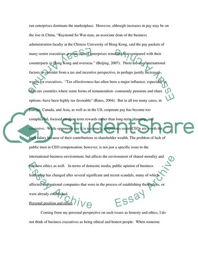 Executive Compensation in the United States