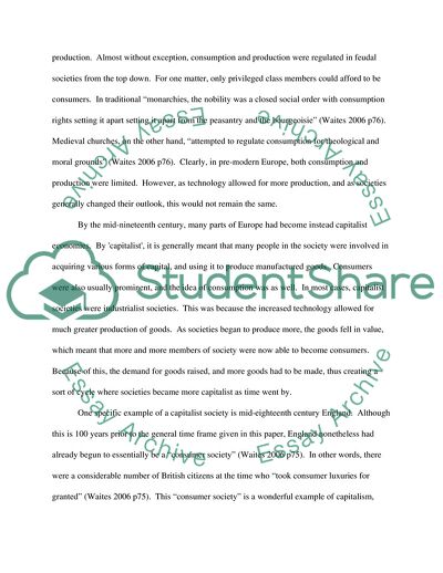 Why Had Relationships between European Consumers and Producers Changed by the Mid-Nineteenth Century