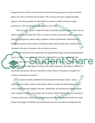 Advertising analysis (Nokia and Apple)