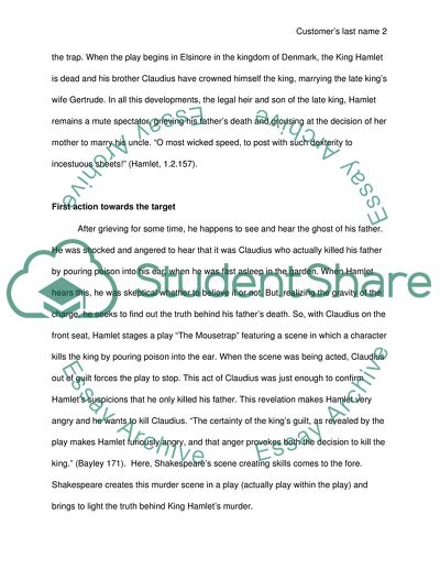 Analysis of Hamlet by Shakespeare