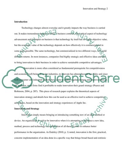 Competitive Success: Innovation and Strategy