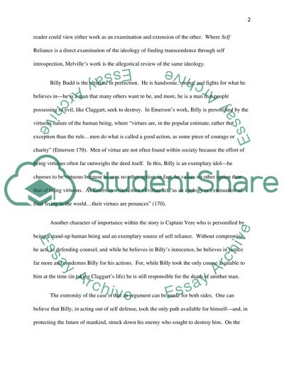 Self Reliance within the Story of Billy Budd