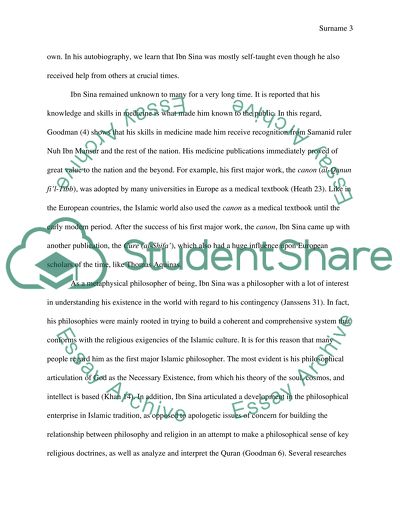 Ibn as One of the Most Memorable Philosophers of the Medieval Ages