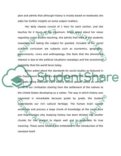 The Role of a Teacher in Social Studies Instruction