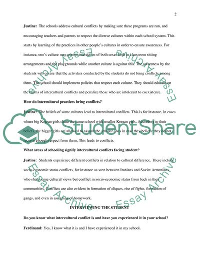 Intercultural Conflict Resolution in Schools