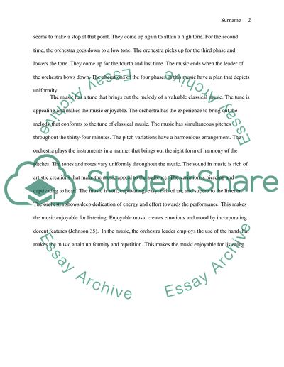 Concert performance review papaer