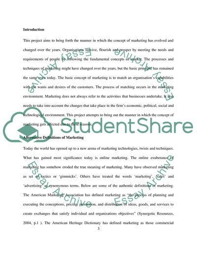 Marketing: Past, Present and Future