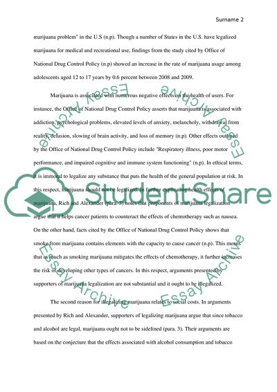 Marijuana Should Be Illegal