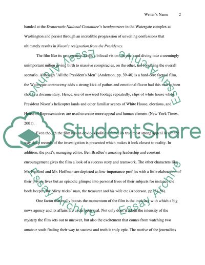 MOVIE REVIEW : ALL PRESIDENTS MEN (MEDIA ETHICS CLASS)