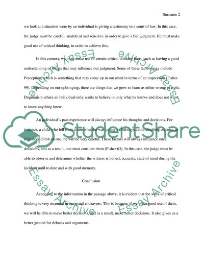 Why Is Critical Thinking Very Essential