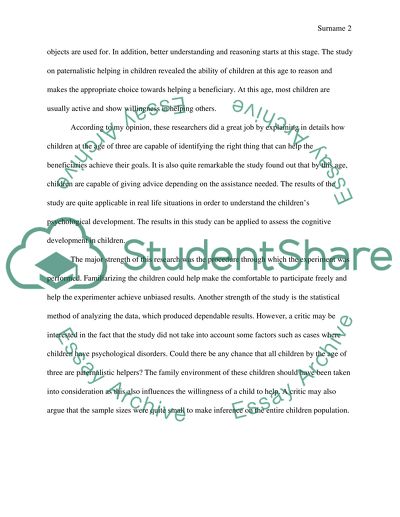 Article analysis