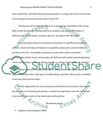 Recruitment and Staffing Proposal