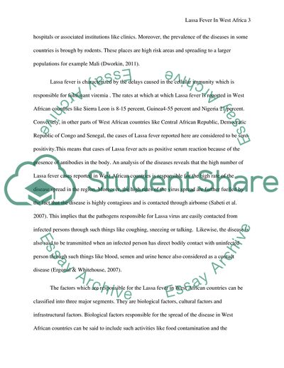 Lassa Fever in West Africa