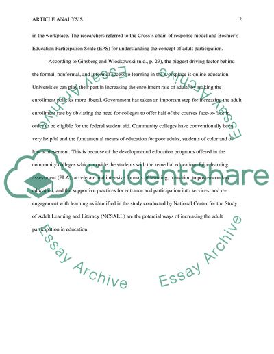 Access and Participation by Ginsberg and Wlodkowski