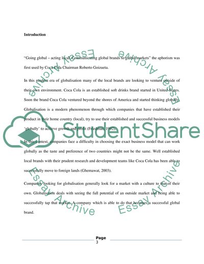 Global Marketing and Communications