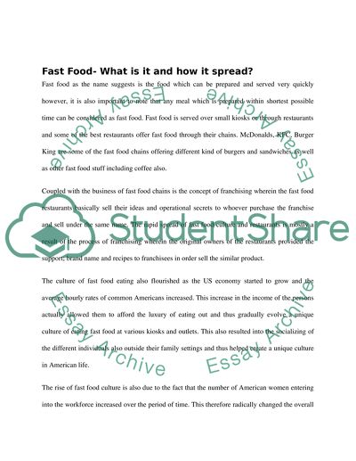 Fast food in American culture