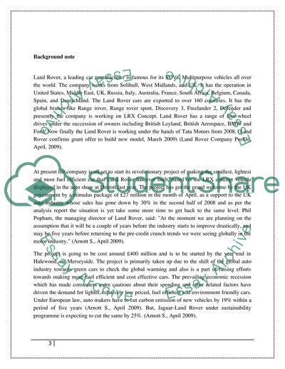 Land Rover and its Business System