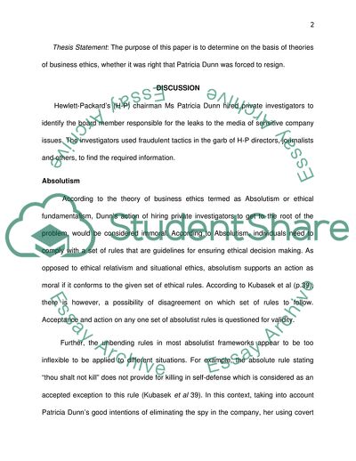 Chairman of Hewlett Packard Was Forced to Resign