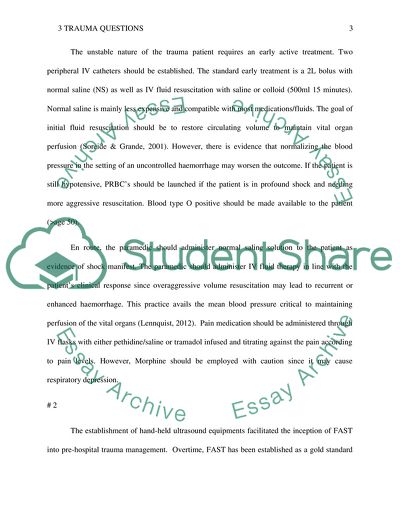 Trauma Questions: Respiratory Obstruction