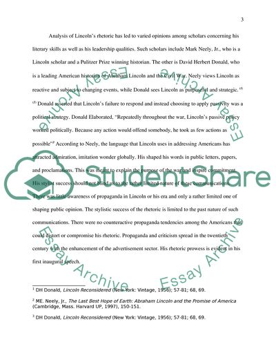 Rhetoric of Abraham Lincoln