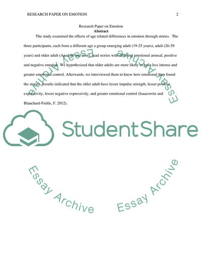 Emotion and Aging - Evidence from Brain and Behavior