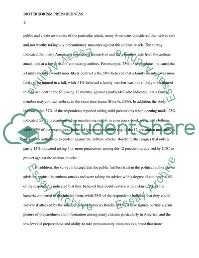 Health Science: Bioterrorism Preparedness