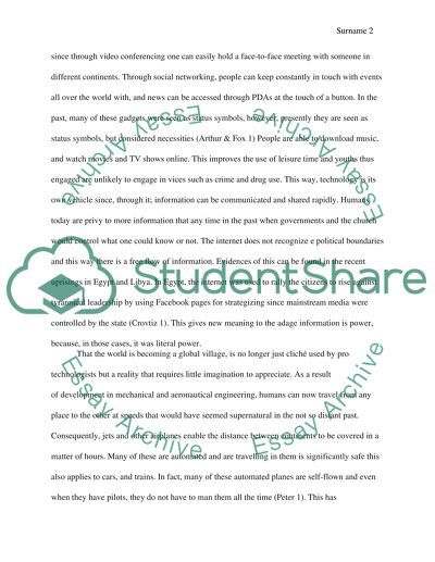 The Impact of Technology on Society