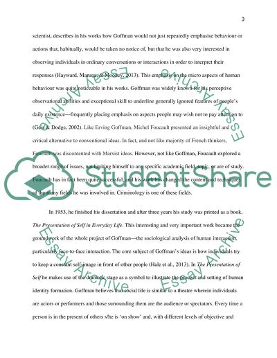 Contrasting Criminologists Erving Goffman and Michel Foucault