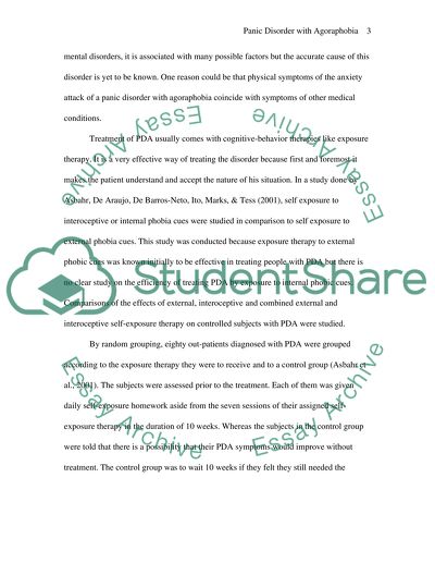 The Treatments for Panic Disorder with Agoraphobia