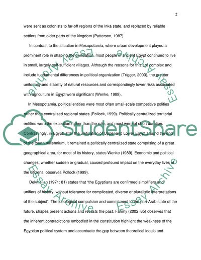 The Civilizations of Egypt and Mesopotamia