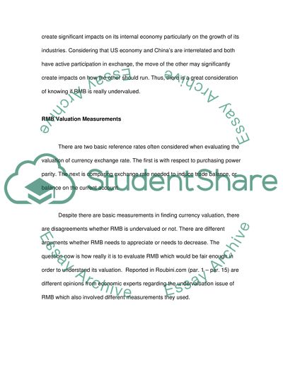 Is Chinese currency (Reminbi) Undervalued