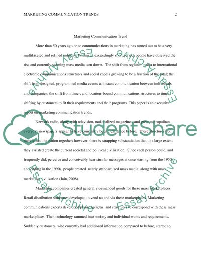 Marketing Communication Trends