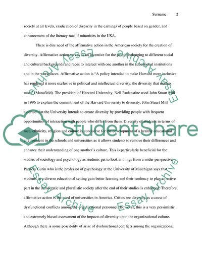 Affirmative Action in the US