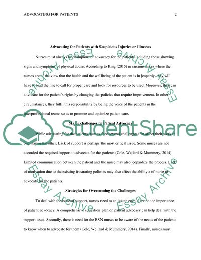 Advocating for Patients with Suspicious Injuries or Illnesses