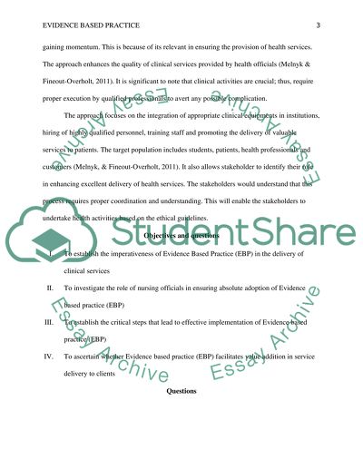 Evidence base practice Essay Example | Topics and Well Written Essays ...