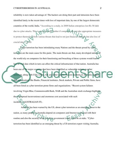 Digital Violence as a Terrorist Risk in Australia