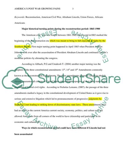 Americas Post-Civil War Growing Pains