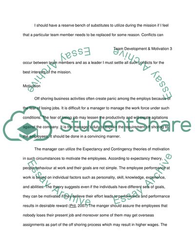 Team Development & Motivation