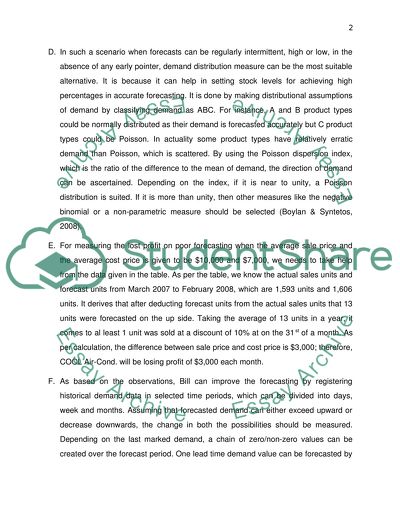 Companys Forecasting and ERP