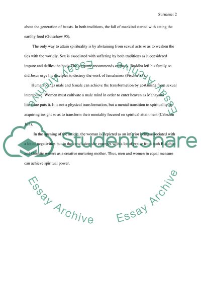 Women in Early Buddhism and Christian Gnosticism