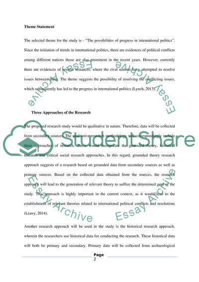 The Possibilities of Progress in International Politics