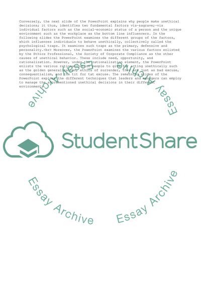 Negative Side of Ethics