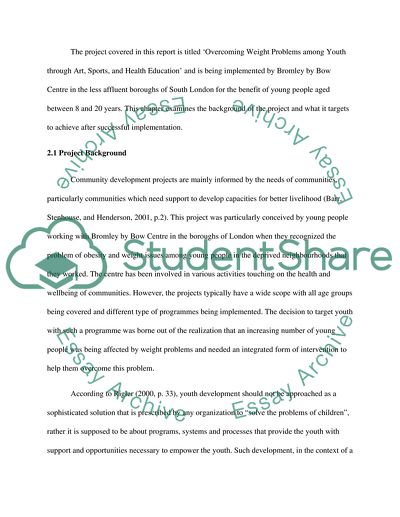 Issues of Health and Well Being in Youth and Community Development