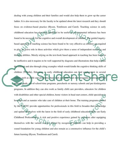 Teaching Science During the Early Childhood Years